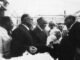 Atatürk, 9 Ekim 1937'de Nazilli Basma Fabrikası'nın açılışında Celâl Bayar ve İsmet İnönü ile